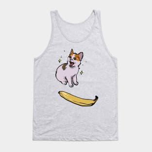angry cat no banana meme but it's happy cat yes banana instead Tank Top